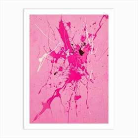 Pink Splatter Art Print