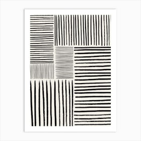 Minimal Lines 2 Black Art Print