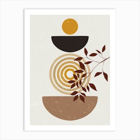 Bowl Of Leaves Art Print