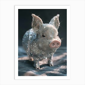 Diamonds Pig Art Print