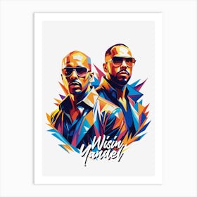 Wisin Yandel 03 Portrait Music Icon WPAP Pop Art Art Print