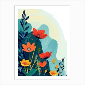 Poppies In The Field Art Print