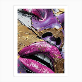 'Purple Lips' Art Print