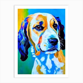 English Cocker Spaniel 2 Fauvist Style Dog Art Print