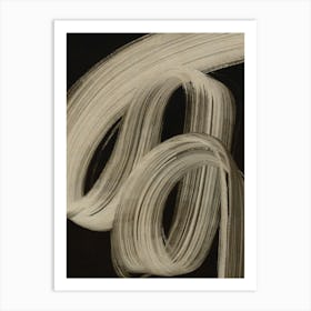 Beige Strokes No 5 Art Print