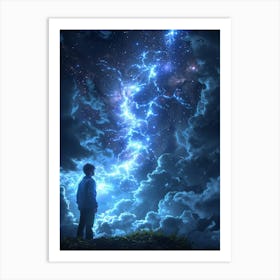 Lightning In The Sky Art Print