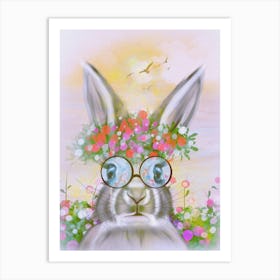 Summer Glow - Summer Rabbit Portrait Art Print