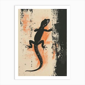 Orange Red Leopard Gecko3 Art Print