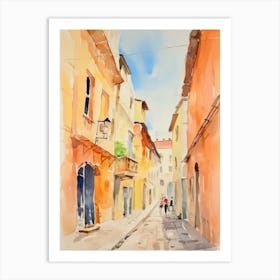 Forli, Italy Watercolour Streets 1 Art Print