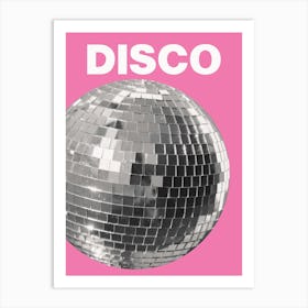 Disco Pink Black Art Print