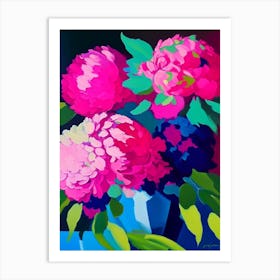 Shirley Temple Peonies Colourful 1 Painting Art Print