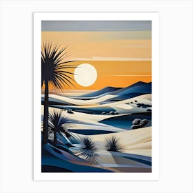 Sunset In The Desert 20 Art Print