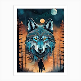 Wolf In The Woods 1 Art Print