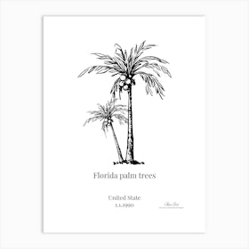 Florida Palm Trees 7 Art Print