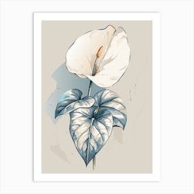 Anthurium Flower Painting Art Print