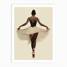 Back view Ballerina Art Print