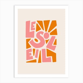 Le Soleil French Sun Art Print