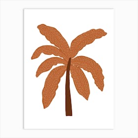 A Lone Palm Terracotta Art Print