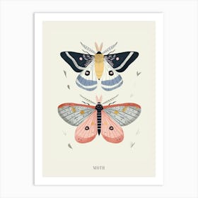 Colourful Insect Illustration Moth 27 Poster Art Print