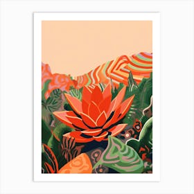 Boho Plant Painting Haworthia Plant 1 Art Print