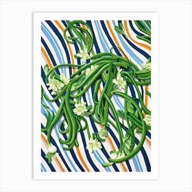 Garlic Scapes Summer Illustration 2 Art Print