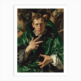 Man In A Green Robe Art Print