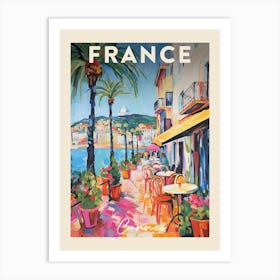 Cannes France 6 Fauvist Painting  Travel Poster Art Print