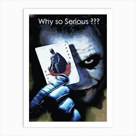 Why So Serious Quotes Of Joker 2 Art Print