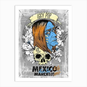 Iggy Pop Mexico City 2017 Mini Concert Poster Art Print