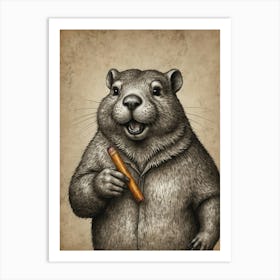 Groundhog 2 Art Print