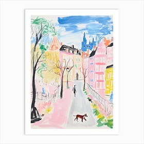 Vienna, Dreamy Storybook Illustration 2 Art Print