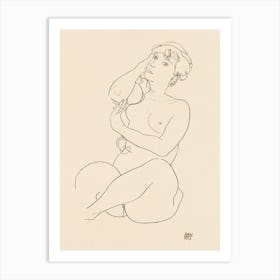 Naked Lady; Nude (1917), Egon Schiele Art Print