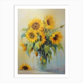 Sunflowers In A Vase 9 Art Print