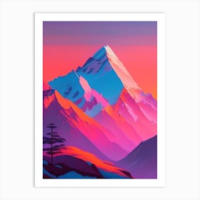 Mount Everest Dreamy Sunset 3 Art Print