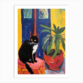 Painting Of A Cat In Agadir Morocco 3 Art Print