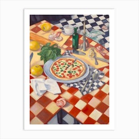 Pizza Quattro Formaggi Still Life Painting Art Print