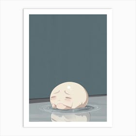 Manga Egg In Water Art Print