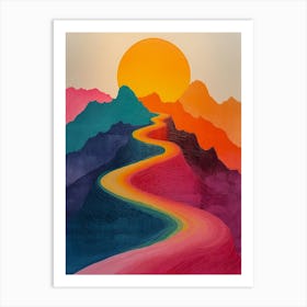 Rainbow Road Art Print