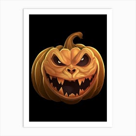 Scary Pumpkin Art Print