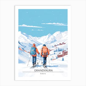 Grandvalira   Andorra, Ski Resort Poster Illustration 3 Art Print