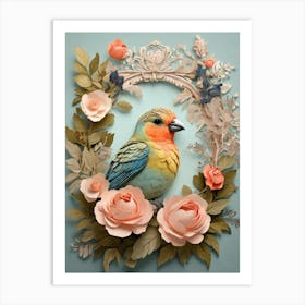 Bird In A Frame 2 Art Print