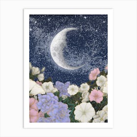 Moonlit Garden Art Print