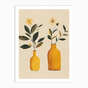 Yellow Vases 2 Art Print