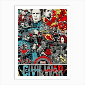 Captain America Film Movie Art Print