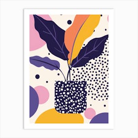 Abstract Plant In A Pot 2 Art Print