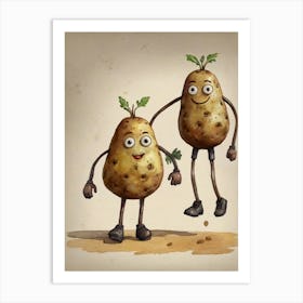 Potato Couple Art Print