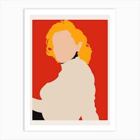 Marilyn Monroe Minimalist Pop Art Portrait Art Print