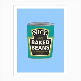 Baked Beans, Kitchen, Condiment, Art, Cartoon, Beans, Wall Print Art Print