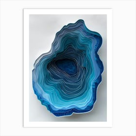 Blue Agate Bowl Art Print