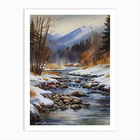 River In Winter.5 Art Print